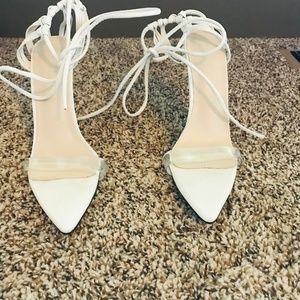 White high heels